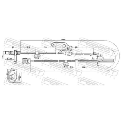 Snímač počtu otáčok kolesa 01606-003 /FEBEST/ - obr. 1