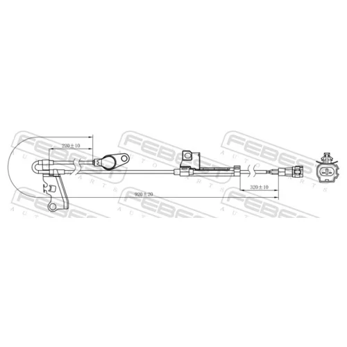 Snímač počtu otáčok kolesa 01606-010 /FEBEST/ - obr. 1