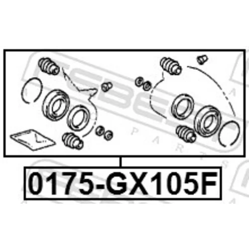 Opravná sada brzdového strmeňa 0175-GX105F /FEBEST/ - obr. 1