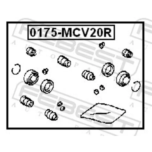 Opravná sada brzdového strmeňa 0175-MCV20R /FEBEST/ - obr. 1