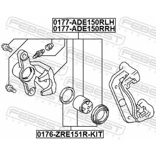 Brzdový strmeň 0177-ADE150RRH /FEBEST/ - obr. 1