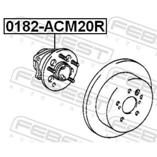 Náboj kolesa 0182-ACM20R /FEBEST/ - obr. 1