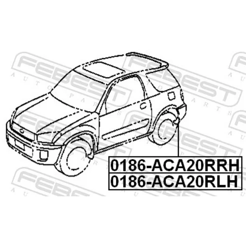Blatník - montážna sada 0186-ACA20RLH /FEBEST/ - obr. 1