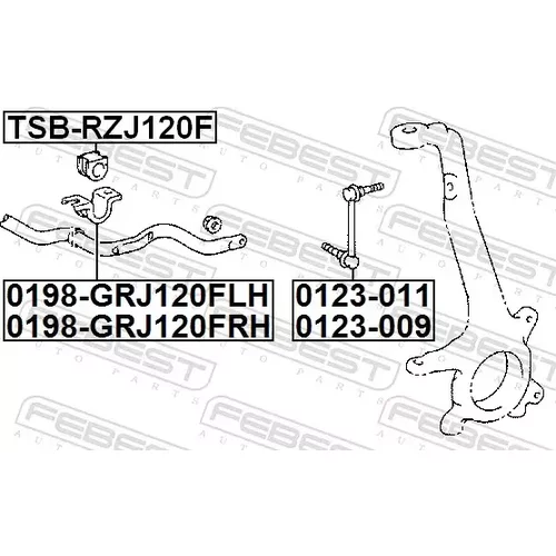 Držiak uloženia stabilizátora 0198-GRJ120FLH /FEBEST/ - obr. 1