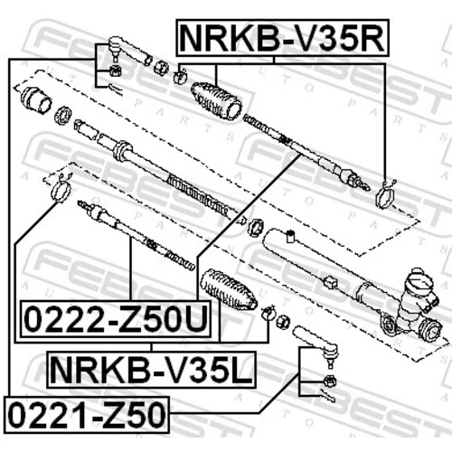 Hlava/čap spojovacej tyče riadenia 0221-Z50 /FEBEST/ - obr. 1
