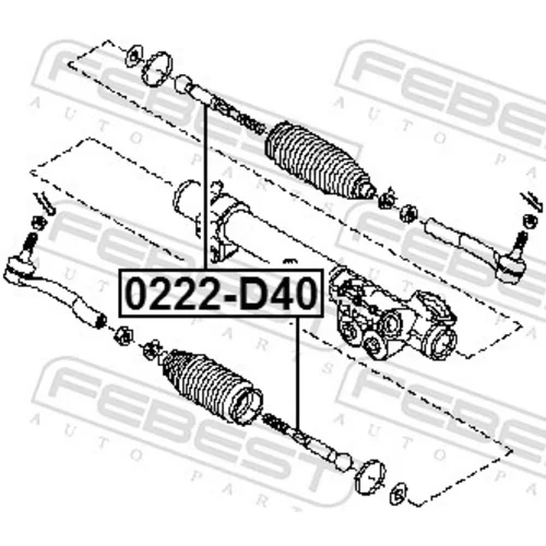 Axiálny čap tiahla riadenia 0222-D40 /FEBEST/ - obr. 1