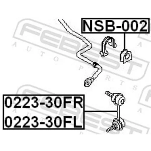 Tyč/Vzpera stabilizátora 0223-30FR /FEBEST/ - obr. 1
