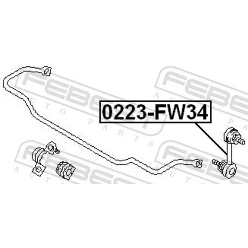 Tyč/Vzpera stabilizátora 0223-FW34 /FEBEST/ - obr. 1