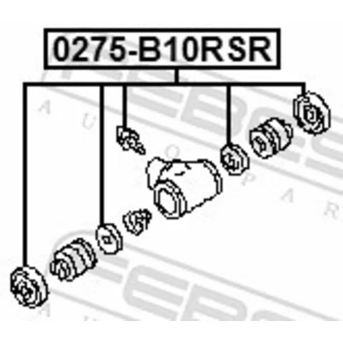 Opravná sada brzdového valčeka kolesa 0275-B10RSR /FEBEST/ - obr. 1