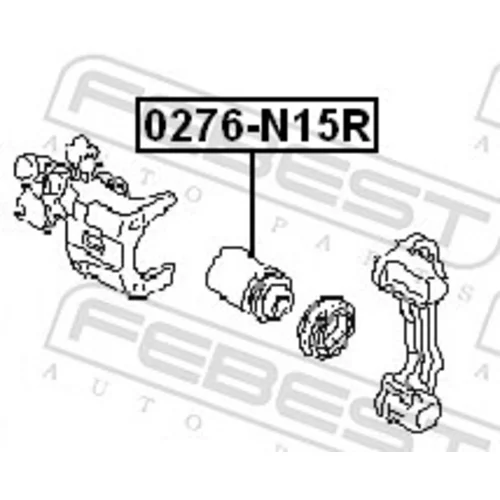 Piest brzdového strmeňa 0276-N15R /FEBEST/ - obr. 1