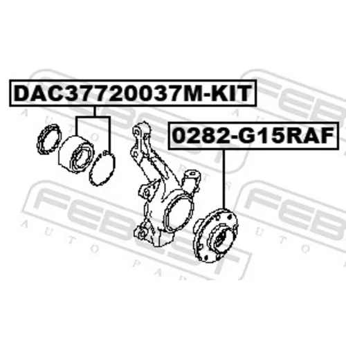Náboj kolesa 0282-G15RAF /FEBEST/ - obr. 1