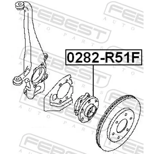 Náboj kolesa 0282-R51F /FEBEST/ - obr. 1