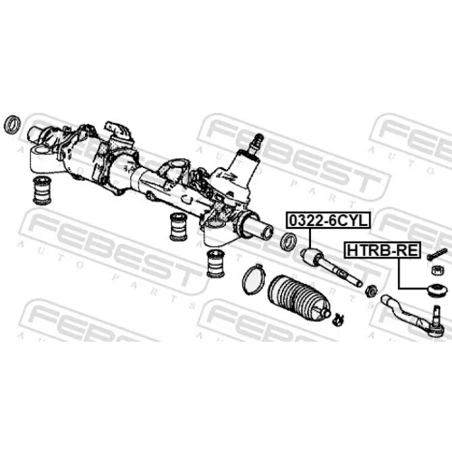 Axiálny čap tiahla riadenia 0322-6CYL /FEBEST/ - obr. 1