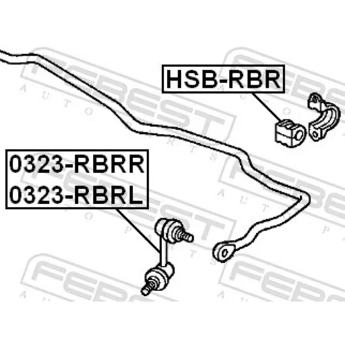 Tyč/Vzpera stabilizátora 0323-RBRL /FEBEST/ - obr. 1