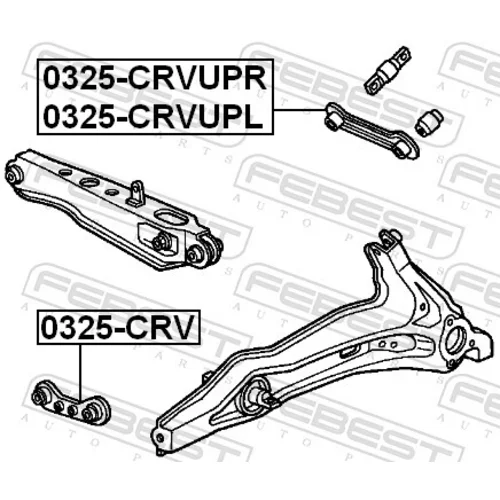 Rameno zavesenia kolies 0325-CRVUPL /FEBEST/ - obr. 1