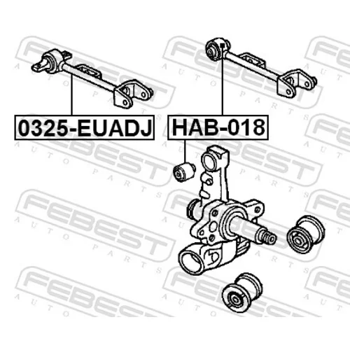 Rameno zavesenia kolies 0325-EUADJ /FEBEST/ - obr. 1