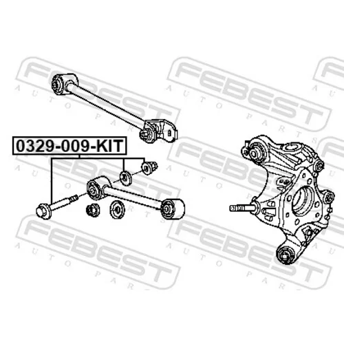 Skrutka pre nastavenie odklonu kolesa 0329-009-KIT /FEBEST/ - obr. 1