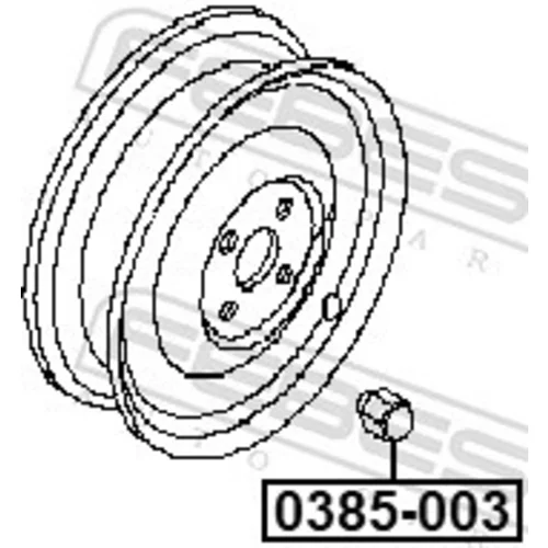 Matica kolesa 0385-003 /FEBEST/ - obr. 1