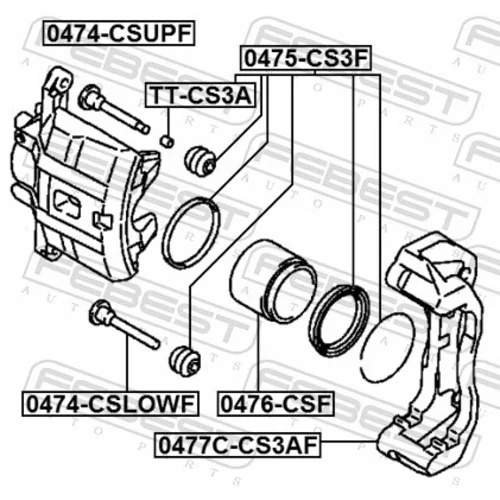 Piest brzdového strmeňa 0476-CSF /FEBEST/ - obr. 1
