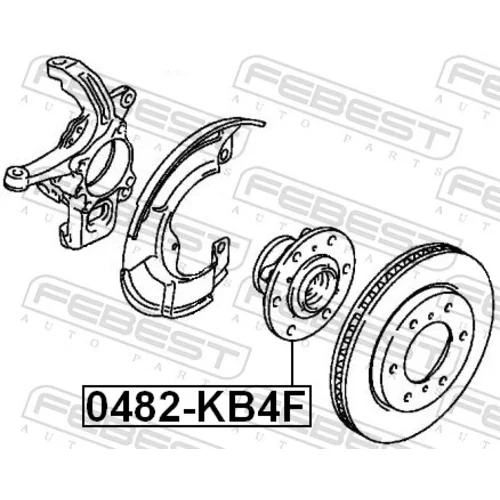 Náboj kolesa 0482-KB4F /FEBEST/ - obr. 1