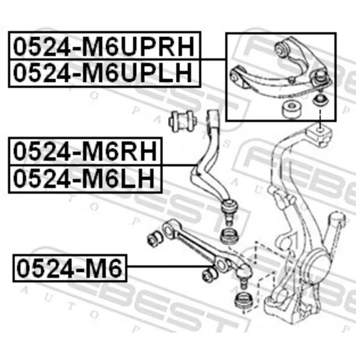 Rameno zavesenia kolies 0524-M6 /FEBEST/ - obr. 1
