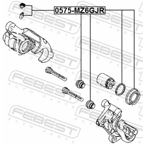 Opravná sada brzdového strmeňa 0575-MZ6GJR /FEBEST/ - obr. 1