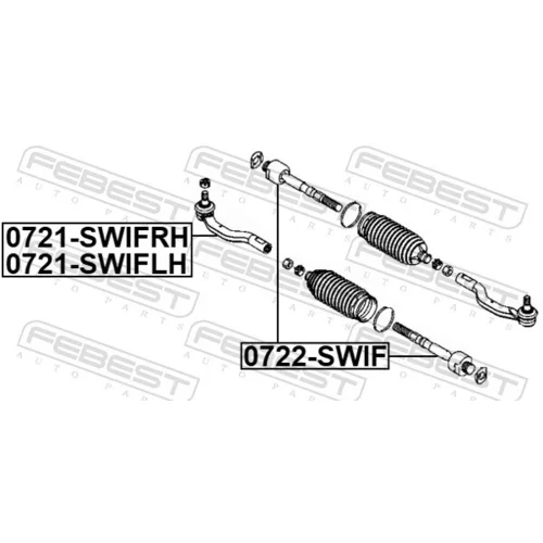 Hlava/čap spojovacej tyče riadenia 0721-SWIFLH /FEBEST/ - obr. 1