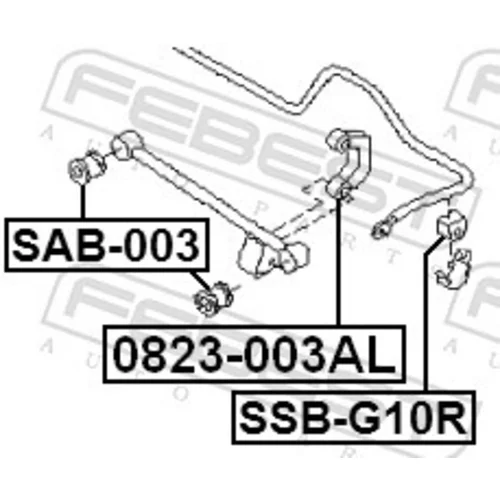 Tyč/Vzpera stabilizátora 0823-003AL /FEBEST/ - obr. 1