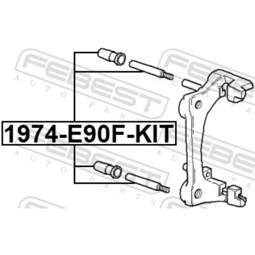 Vodiaci čap brzdového strmeňa 1974-E90F-KIT /FEBEST/ - obr. 1