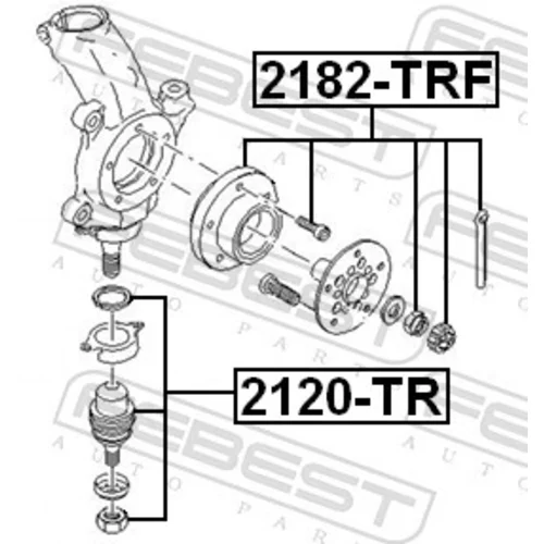 Zvislý/nosný čap 2120-TR /FEBEST/ - obr. 1