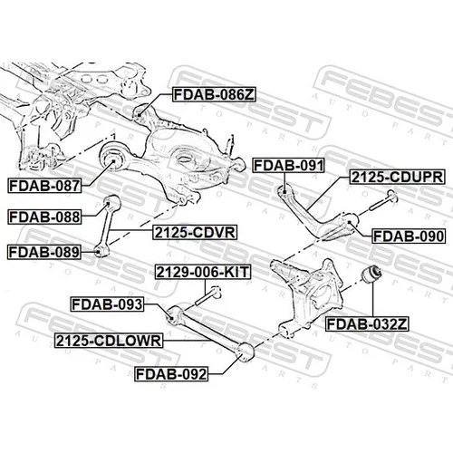 Rameno zavesenia kolies 2125-CDVR /FEBEST/ - obr. 1