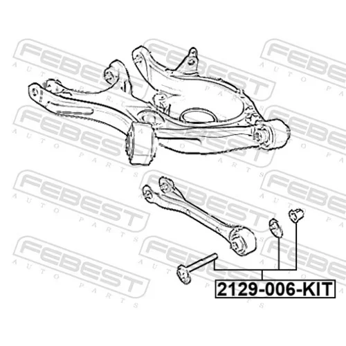 Skrutka pre nastavenie odklonu kolesa 2129-006-KIT /FEBEST/ - obr. 1
