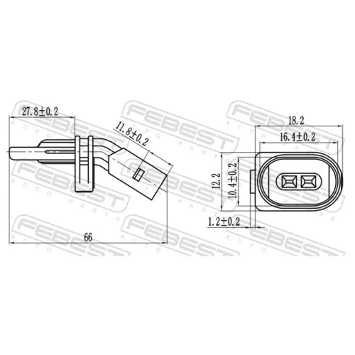 Snímač počtu otáčok kolesa 23606-004 /FEBEST/ - obr. 1