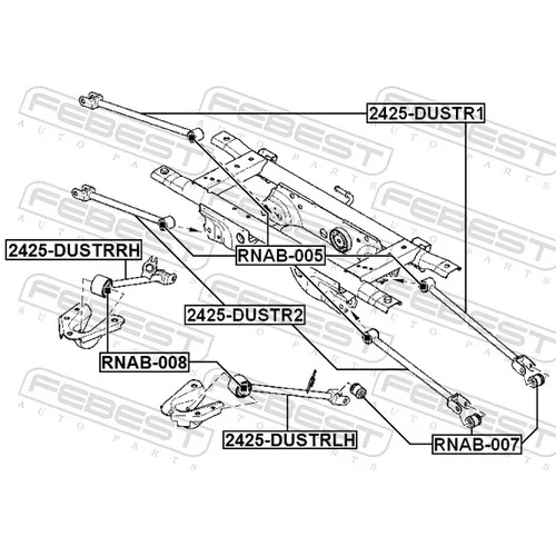 Rameno zavesenia kolies 2425-DUSTRLH /FEBEST/ - obr. 1
