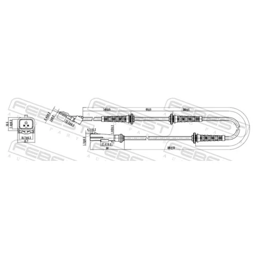 Snímač počtu otáčok kolesa 24606-002 /FEBEST/ - obr. 1