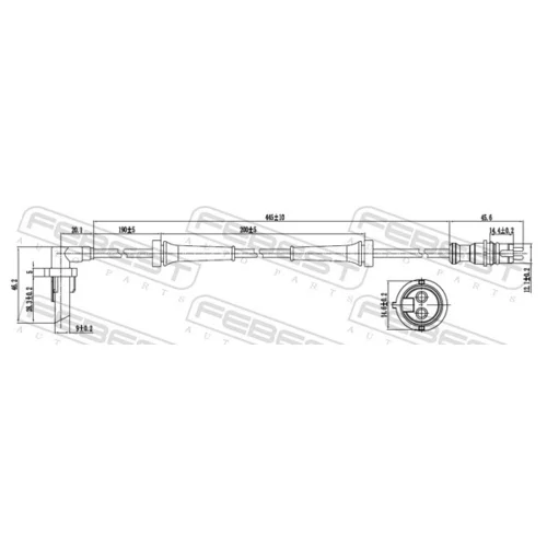 Snímač počtu otáčok kolesa 24606-011 /FEBEST/ - obr. 1