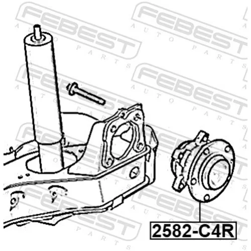 Náboj kolesa 2582-C4R /FEBEST/ - obr. 1