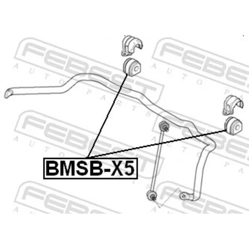 Uloženie priečneho stabilizátora BMSB-X5 /FEBEST/ - obr. 1