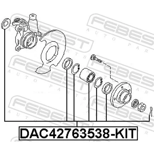 Ložisko kolesa - opravná sada DAC42763538-KIT /FEBEST/ - obr. 1