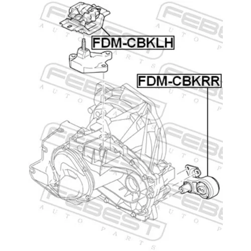 Uloženie motora FDM-CBKRR /FEBEST/ - obr. 1
