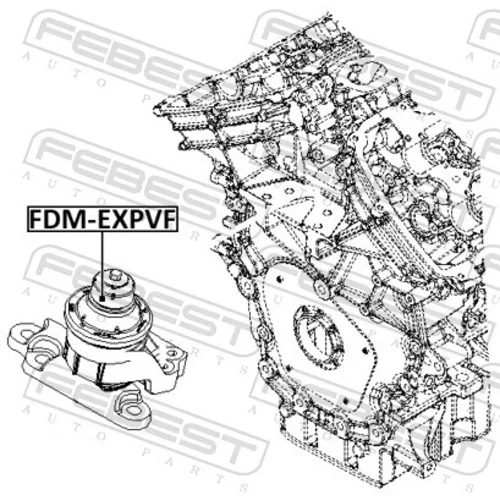 Uloženie motora FDM-EXPVF /FEBEST/ - obr. 1