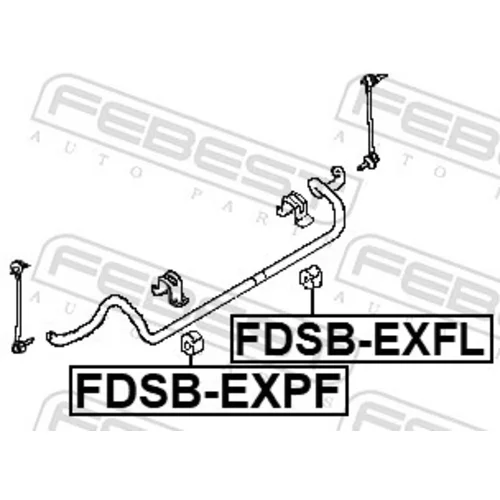 Uloženie priečneho stabilizátora FDSB-EXFL /FEBEST/ - obr. 1