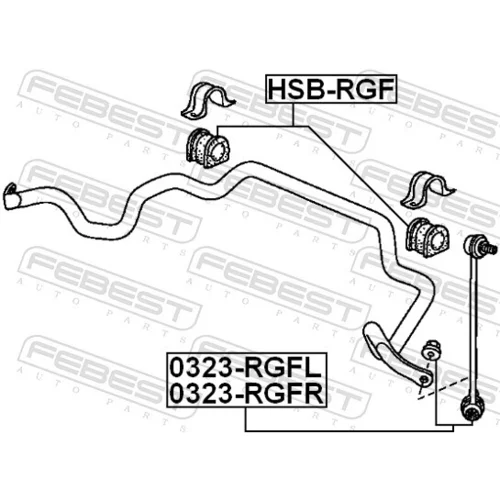 Uloženie priečneho stabilizátora HSB-RGF /FEBEST/ - obr. 1
