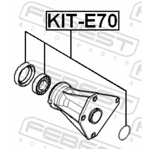 Ložisko hnacieho hriadeľa KIT-E70 /FEBEST/ - obr. 1