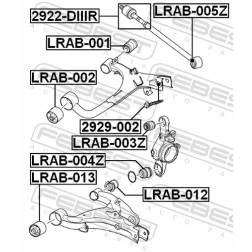 Uloženie riadenia LRAB-004Z /FEBEST/ - obr. 1
