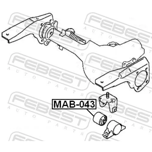 Uloženie, diferenciál MAB-043 /FEBEST/ - obr. 1