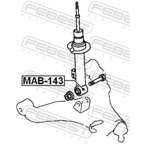 Puzdro, tlmič MAB-143 /FEBEST/ - obr. 1