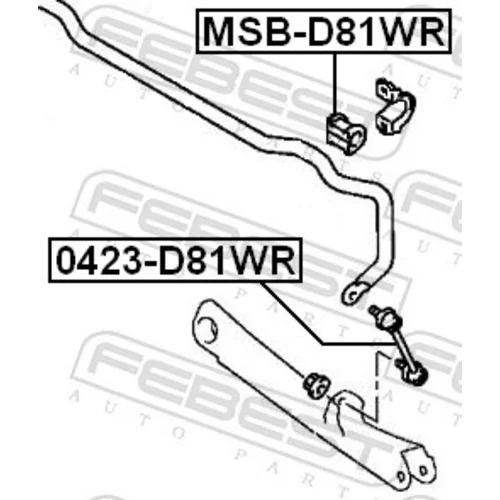Uloženie priečneho stabilizátora MSB-D81WR /FEBEST/ - obr. 1
