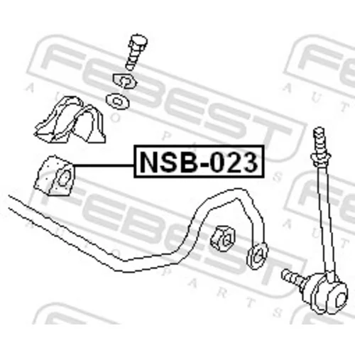 Uloženie priečneho stabilizátora NSB-023 /FEBEST/ - obr. 1