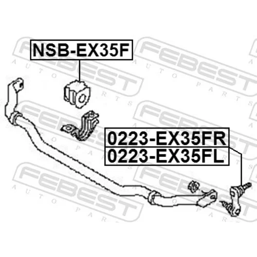 Uloženie priečneho stabilizátora NSB-EX35F /FEBEST/ - obr. 1
